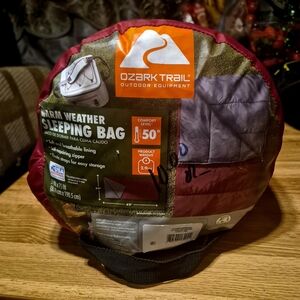 Ozark Trail Red and Gray Warm Weather Sleeping Bag